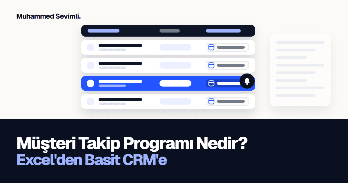 Müşteri Takip Programı Nedir? Excel'den Basit CRM'e